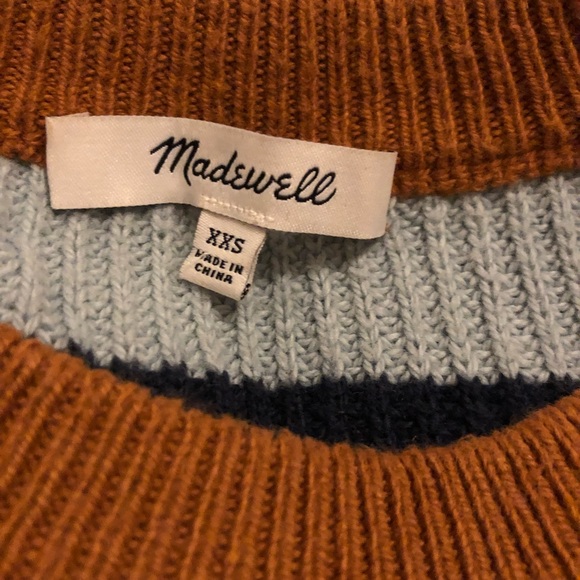 Madewell Thompson Pocket Pullover Sweater in Rainbow Stripe - Picture 6 of 6